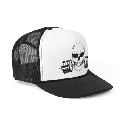 Barbell Skeleton Halloween Trucker Hat