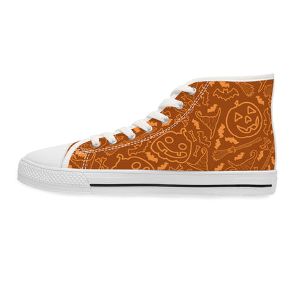 Orange You Glad It's Halloween - Women's High Top Halloween Sneakers