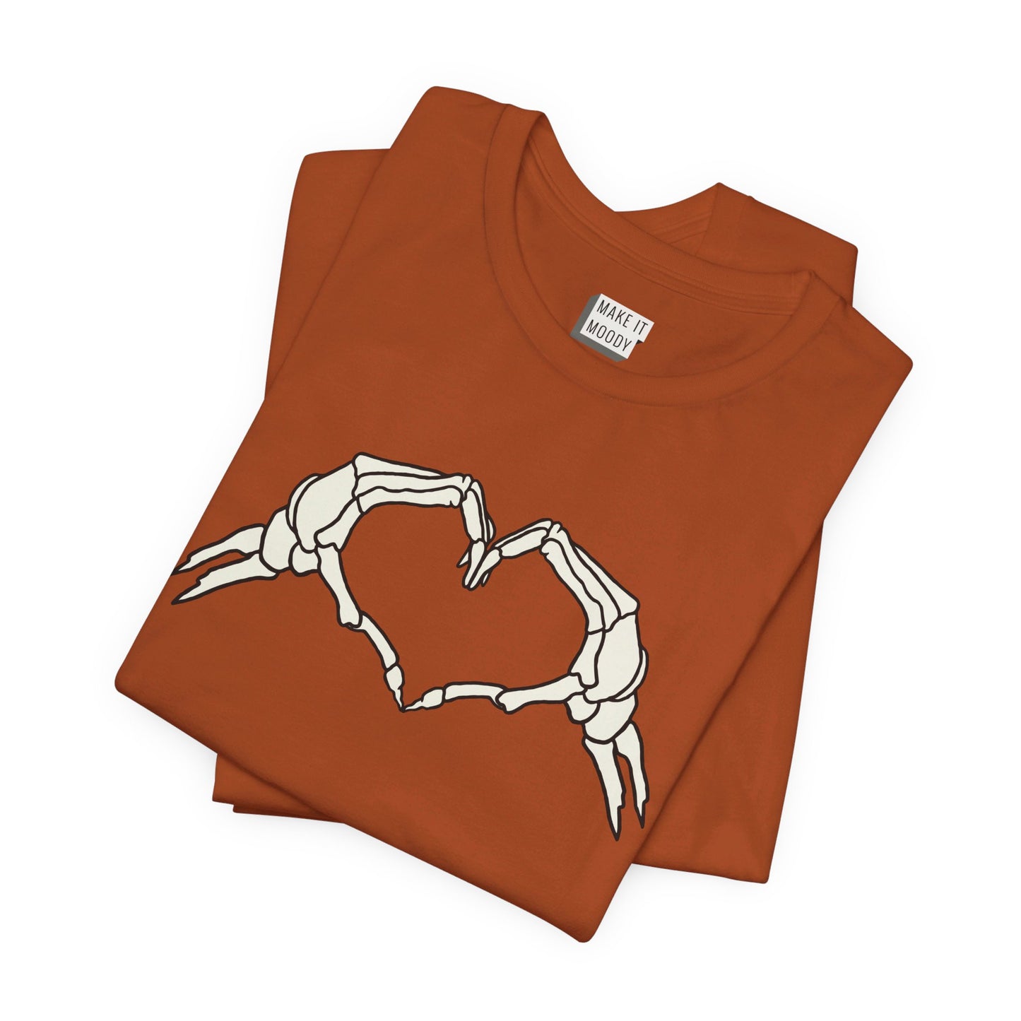 Skeleton Heart Hands Halloween Tee