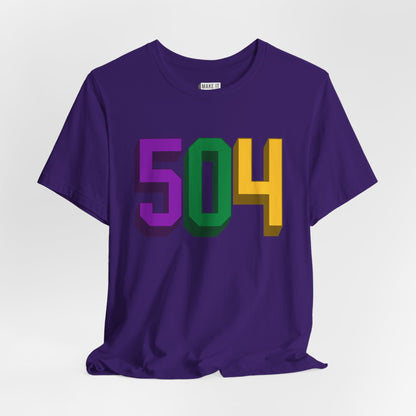 504 Area Code Mardi Gras Tee