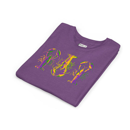 YOUTH Crawfish Mardi Gras Tee for Kids