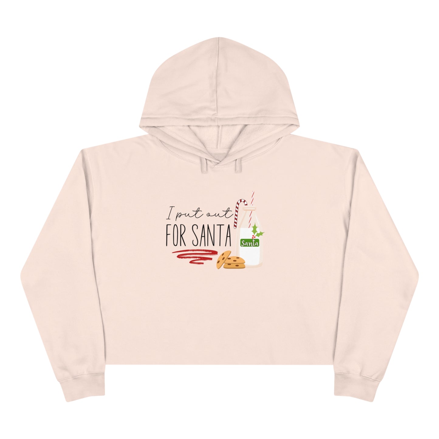 "I Put Out For Santa" Cropped Christmas Hoodie