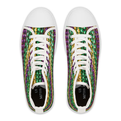 bead print mardi gras sneakers