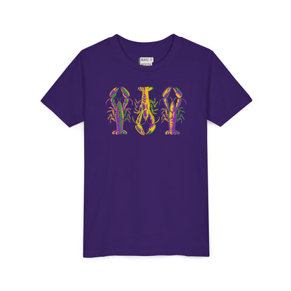 YOUTH Crawfish Mardi Gras Tee for Kids