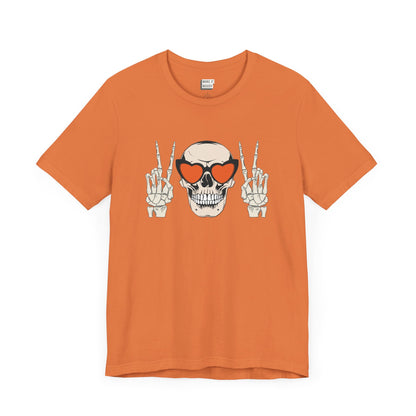 Peace Sign Skull Halloween Tee