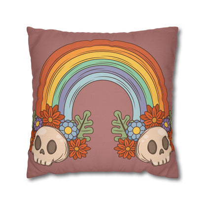 Rainbows & Skulls - Halloween Pillow Cover