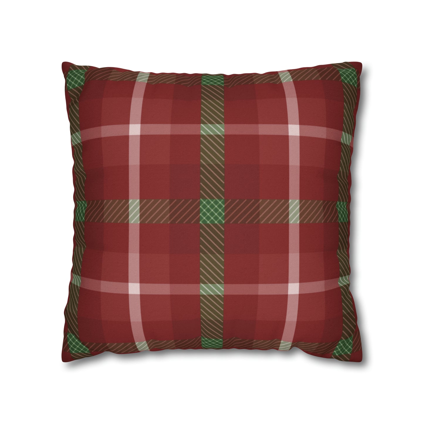 Plaid Christmas Pillow Cover