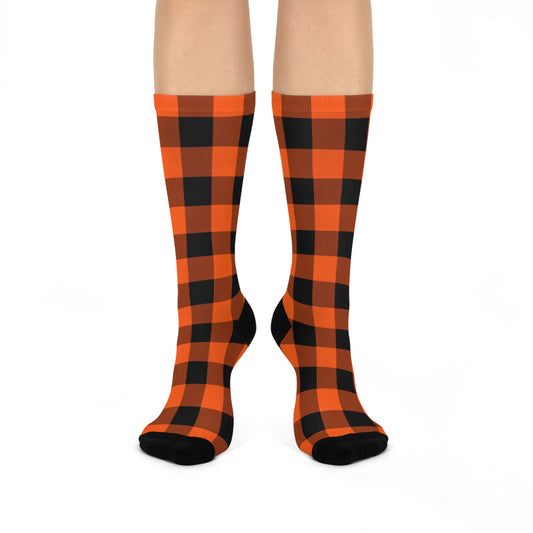 Halloween Gingham - Premium Unisex Crew Socks