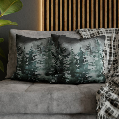 Midnight Winter Woods Christmas Pillow Cover