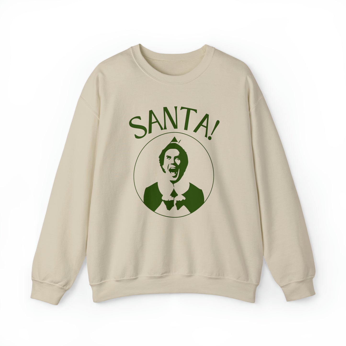 "SANTA!" Elf Christmas Crewneck Sweatshirt