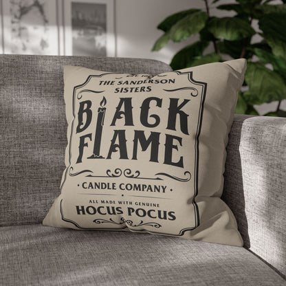 Black Flame - Halloween Pillow Cover