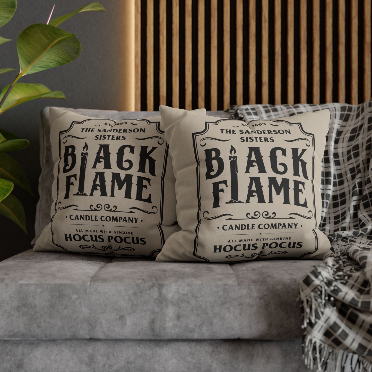 Black Flame - Halloween Pillow Cover