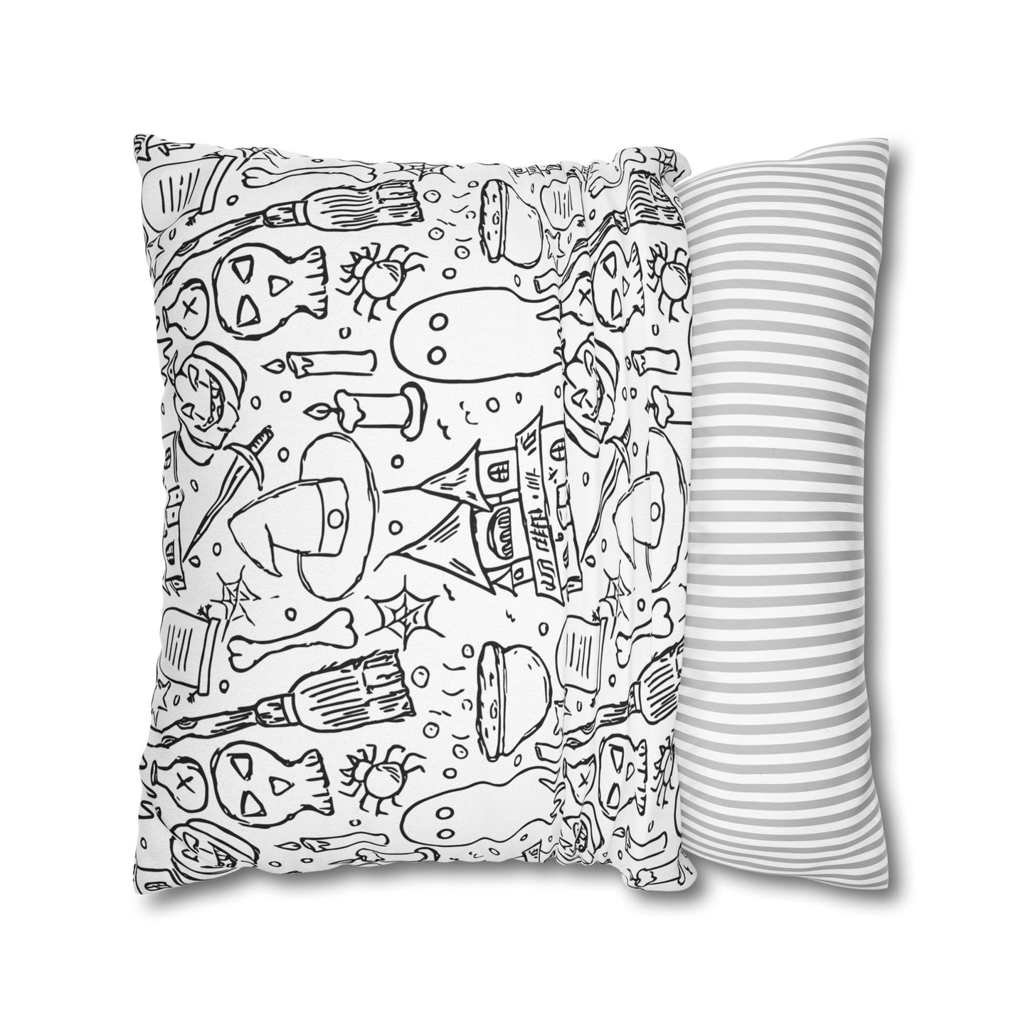 Sketchy Halloween - Halloween Pillow Cover