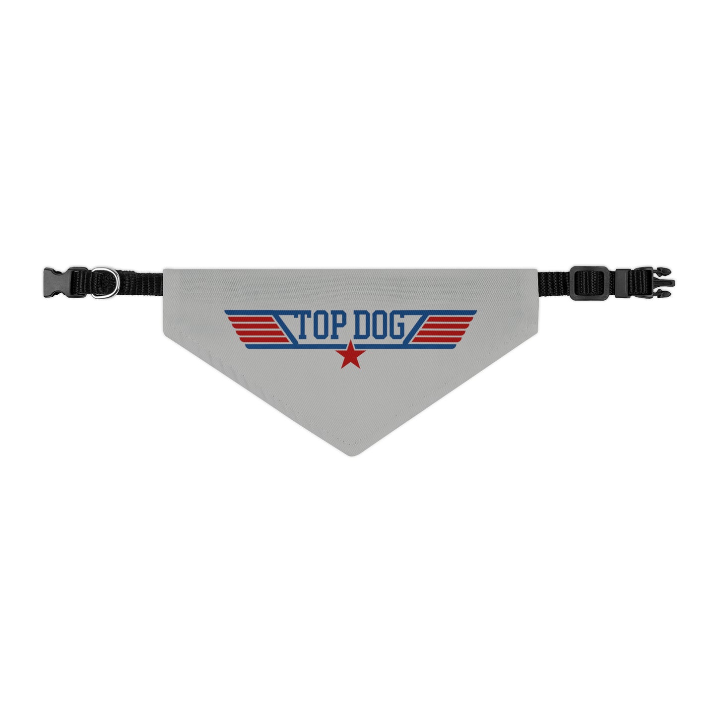 aviation merchandise, "top dog" bandana collar, grey, medium