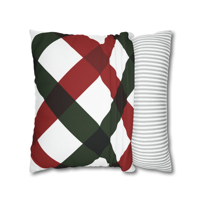 Duotone Gingham Christmas Pillow Cover