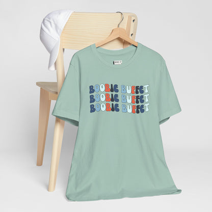 "Boobie Buffet" Retro Breastfeeding T-Shirt