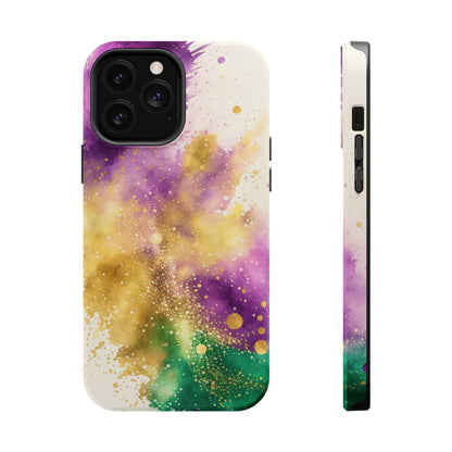 Mardi Gras Watercolor Print MagSafe Tough Case for iPhone