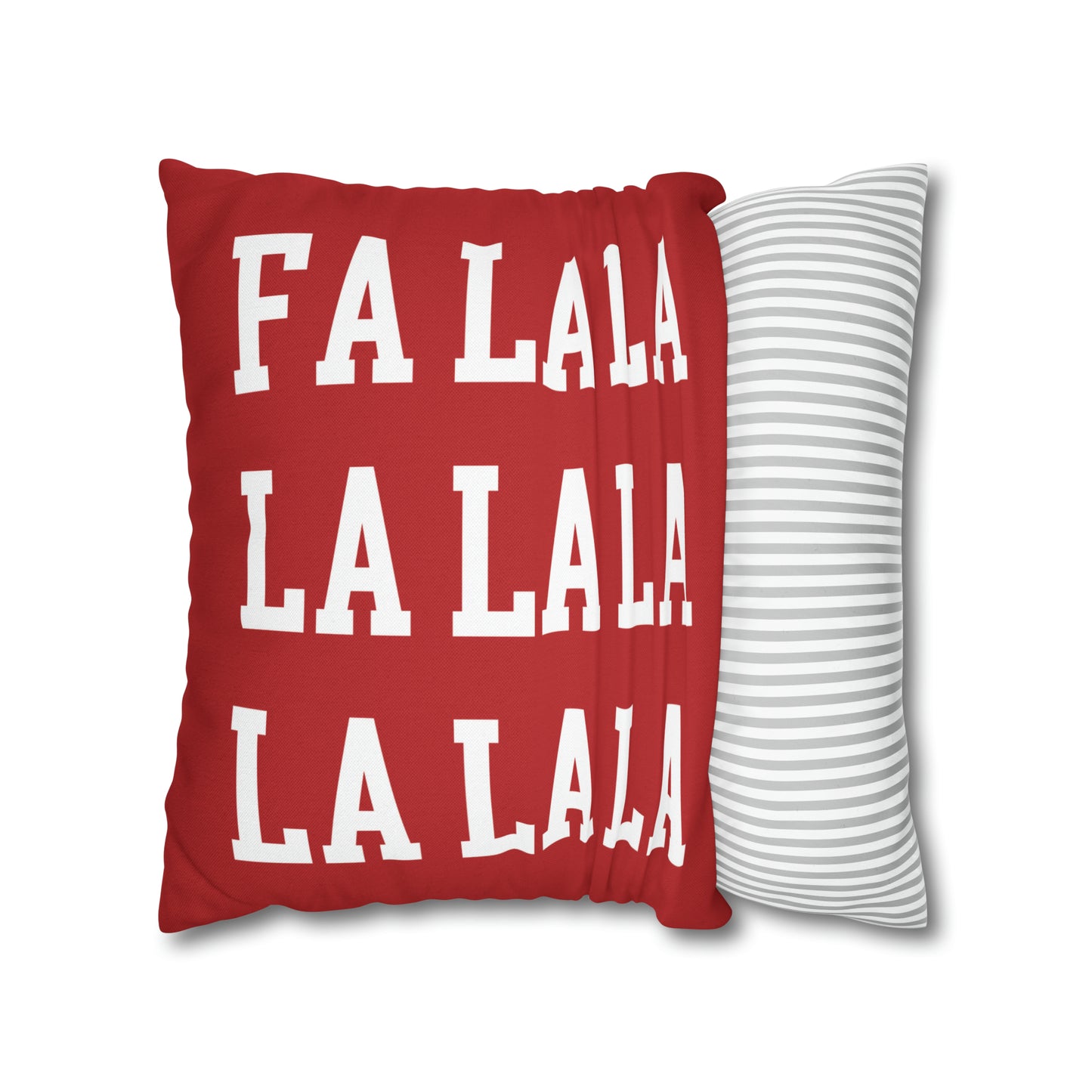 "Fa La La" Christmas Pillow Case, Red