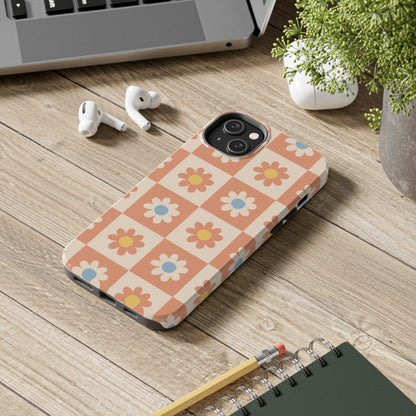 Checkered Floral Phone Case