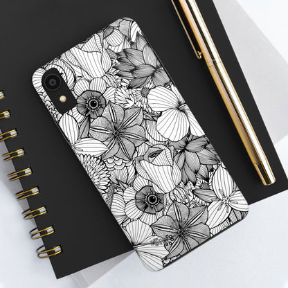 Black & White Floral Phone Case