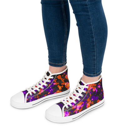 Paint Splatter - Women's High Top Halloween Sneakers