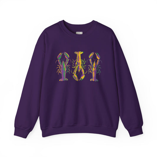 Crawfish Mardi Gras Unisex Crewneck Sweatshirt