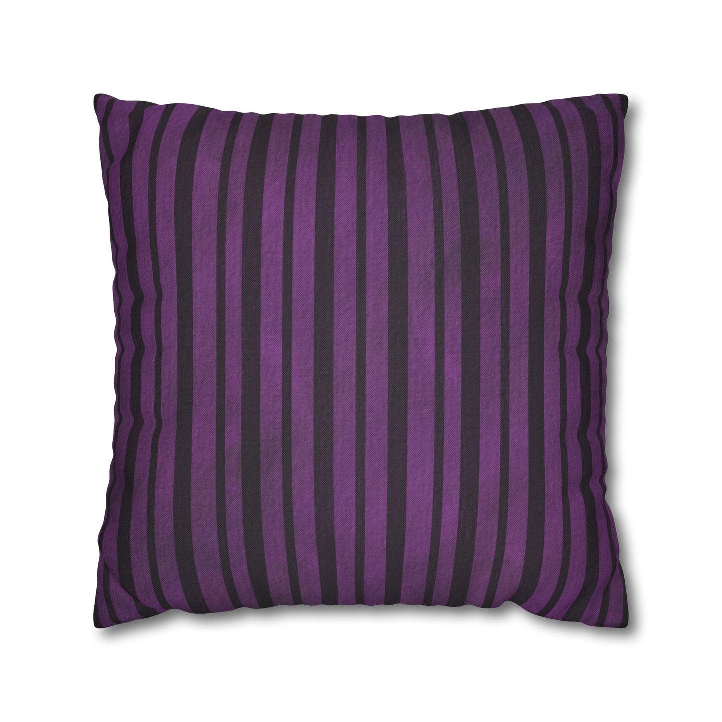 Purple & Black Stripe - Halloween Pillow Cover