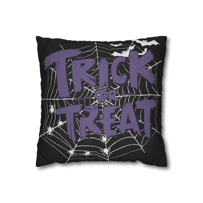 Trick-Or-Treat, Purple  - Halloween Pillow Cover