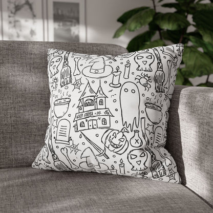 Sketchy Halloween - Halloween Pillow Cover