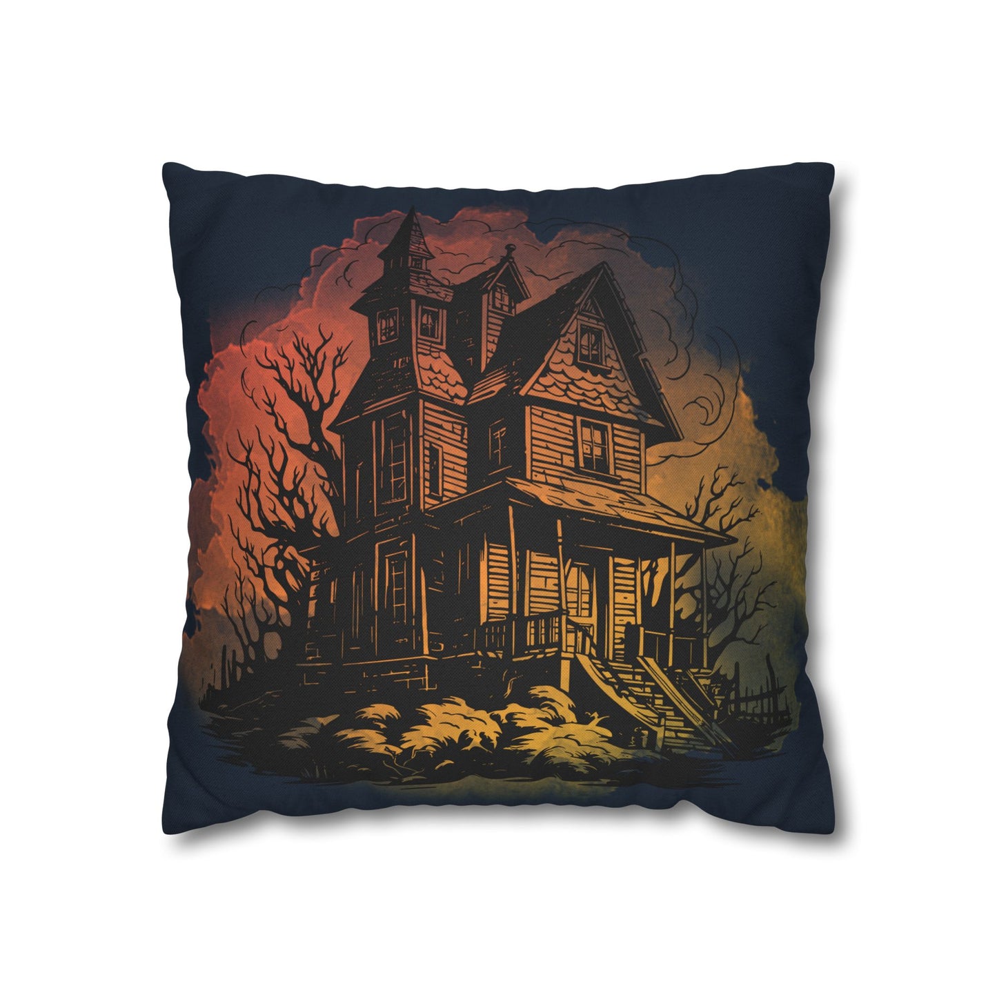 Haunted House 1 - Halloween Pillow Cover