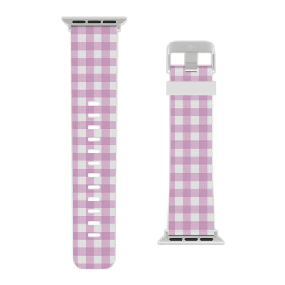 Pink Gingham Apple Watch Band