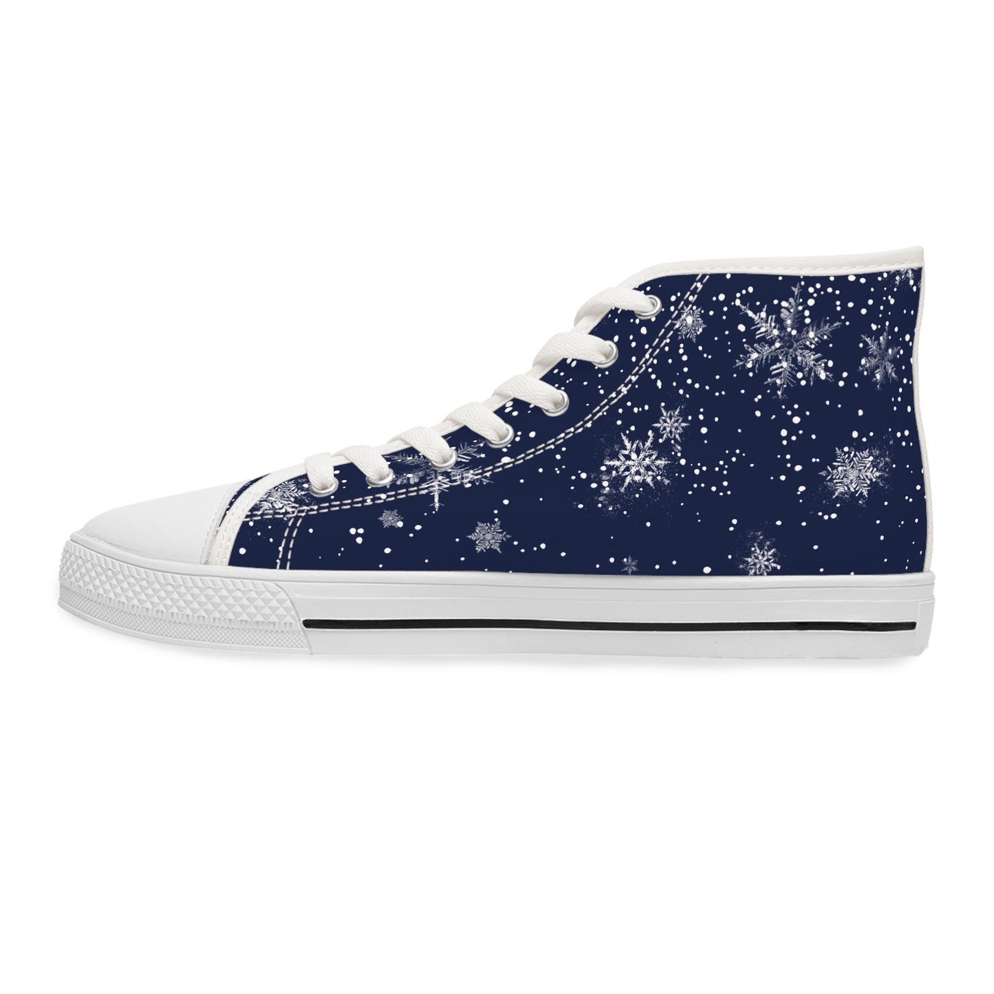 Snowfall - Women's High Top Christmas Sneakers