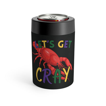 "Let's Get Cray" Mardi Gras Can Cooler