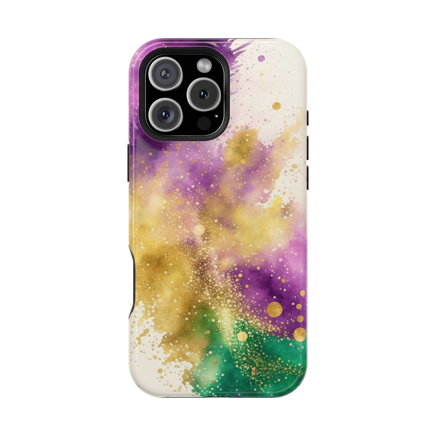 Mardi Gras Watercolor Print MagSafe Tough Case for iPhone