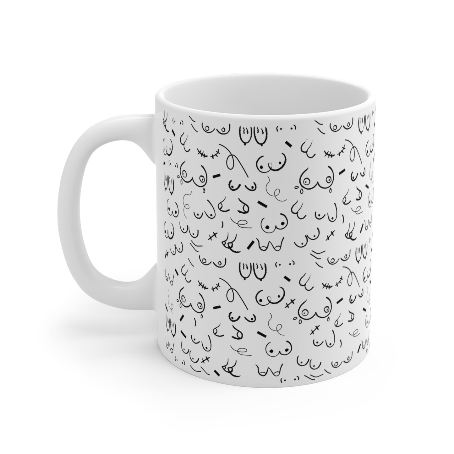 Boobie Pattern Breastfeeding Mug 11oz