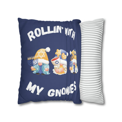 "Rollin' with My Gnomies" Hanukkah Pillow Cover