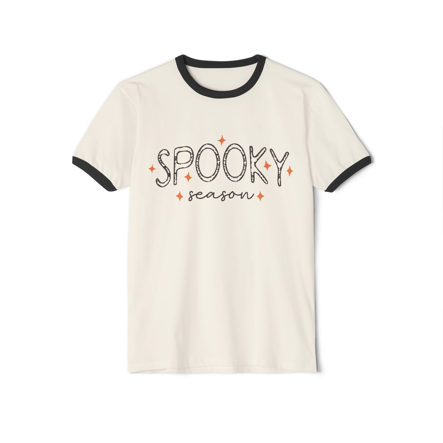 "Spooky Season" - Unisex Cotton Ringer Halloween T-Shirt