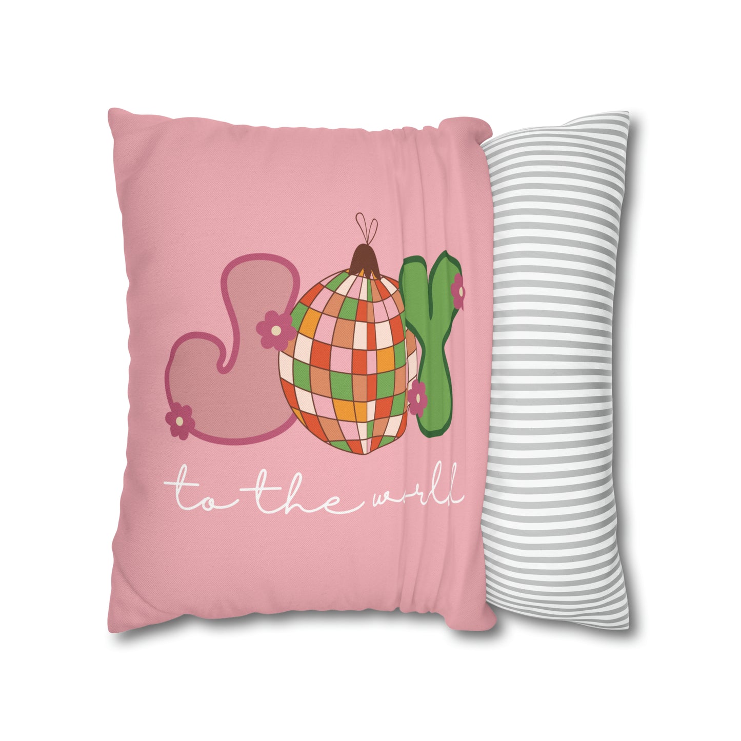 "Joy to The World" Christmas Pillow Cover