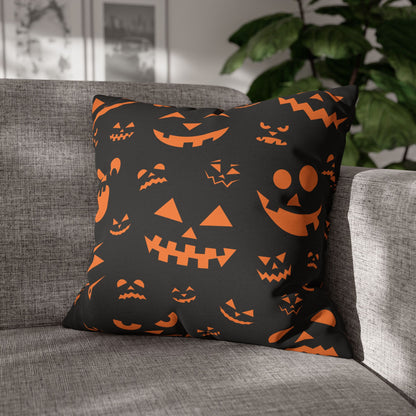 Jovial Jack-O-Lanterns - Halloween Pillow Cover