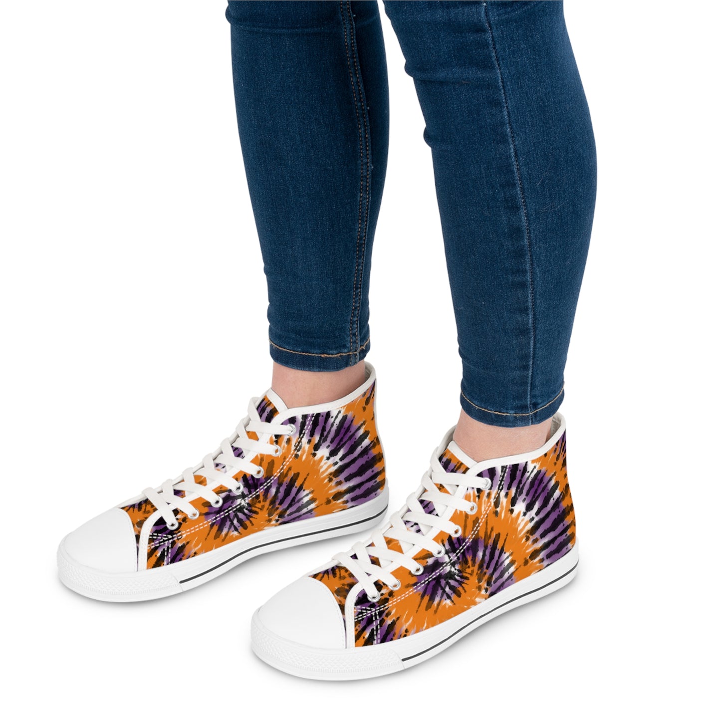 Tie Dye - Women's High Top Halloween Sneakers