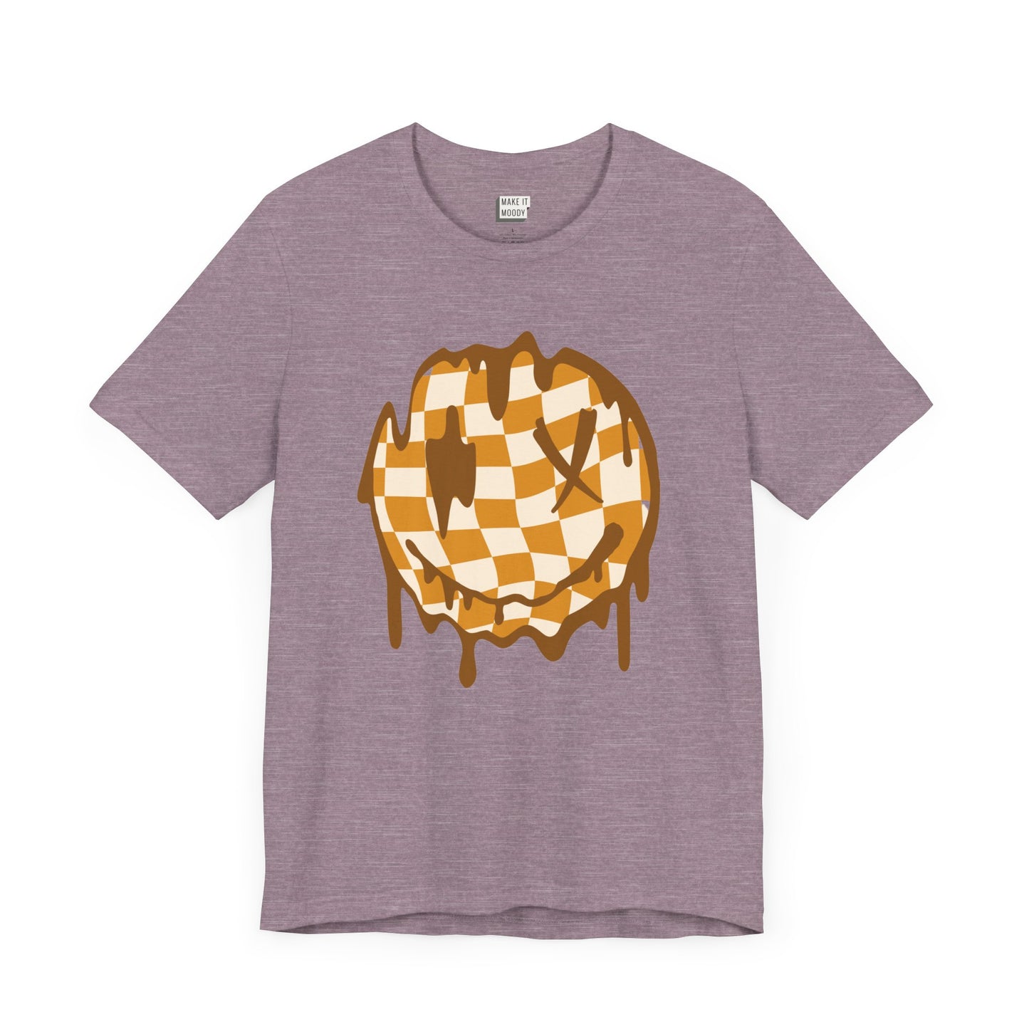 Retro Checkered Smiley Halloween Tee