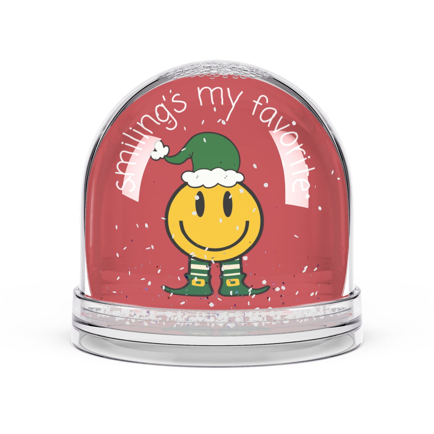 "Smiling's My Favorite" - Funny Christmas Snow Globe