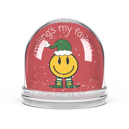 "Smiling's My Favorite" - Funny Christmas Snow Globe