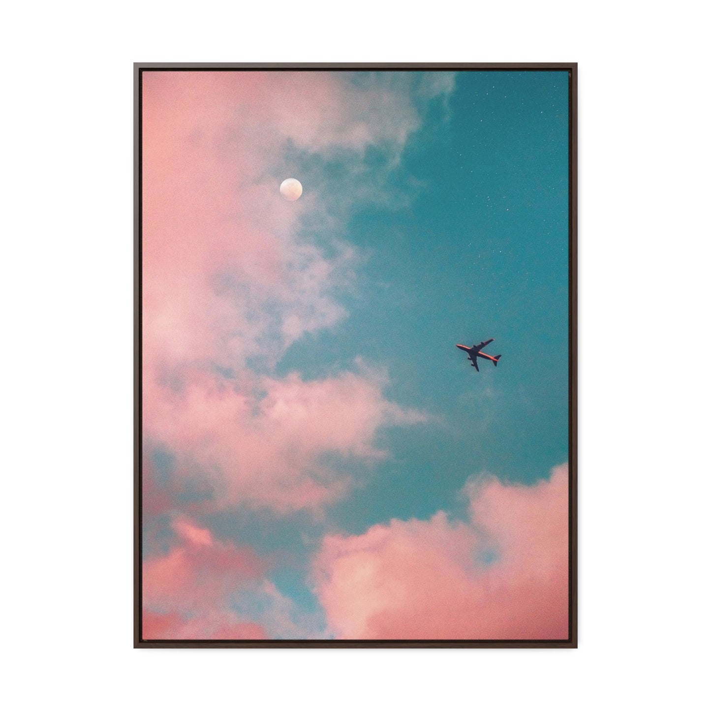 "Cotton Candy Skies" Airplane - Themed Framed Gallery Wrapped Canvas