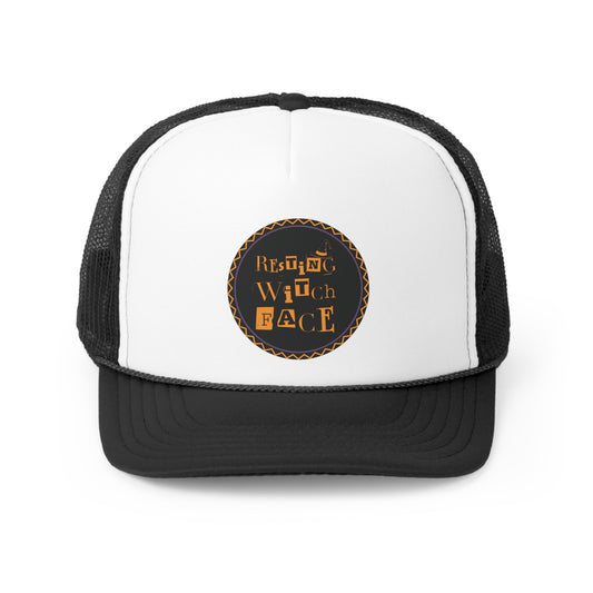 Resting Witch Face Halloween Trucker Hat