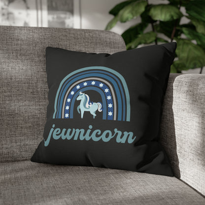 jewnicorn retro hanukkah pillow cover