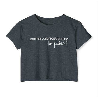 "Normalize Breastfeeding in Public" Cropped Tee