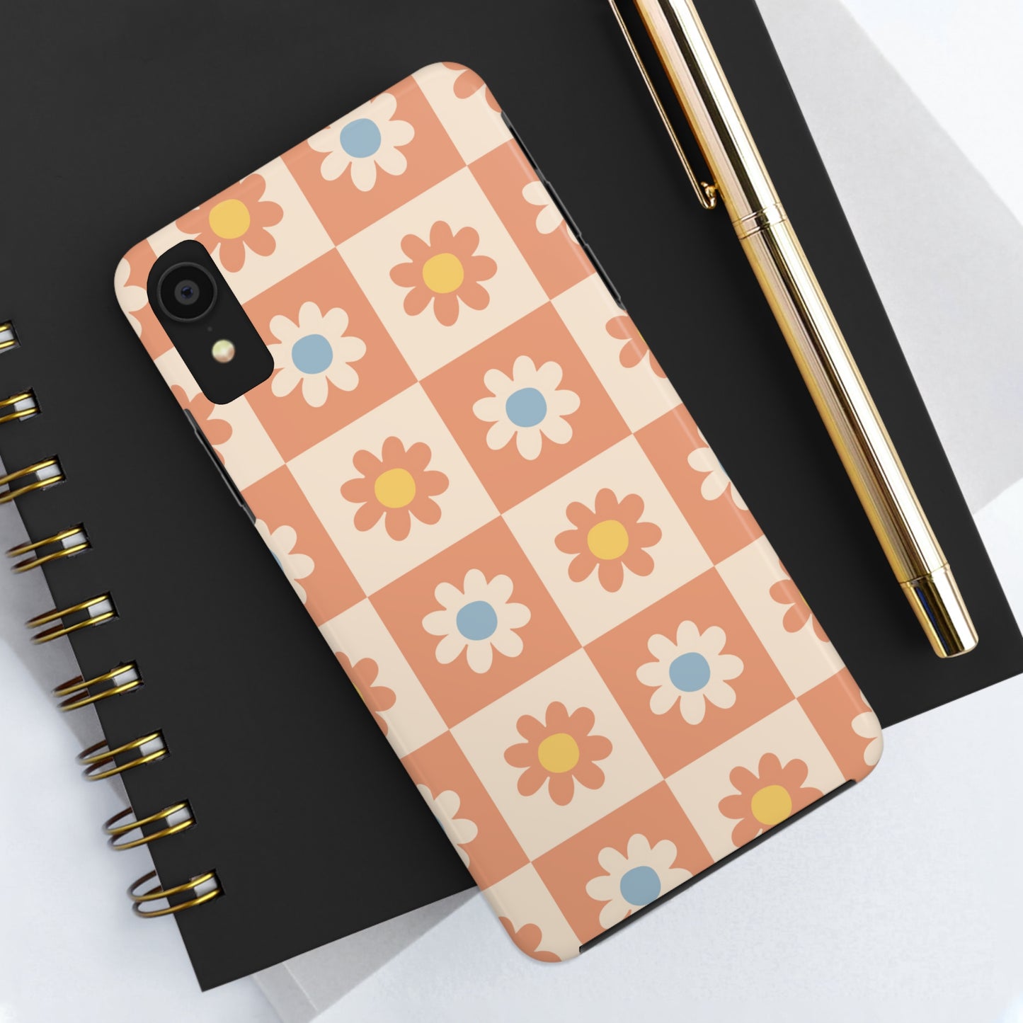 Checkered Floral Phone Case