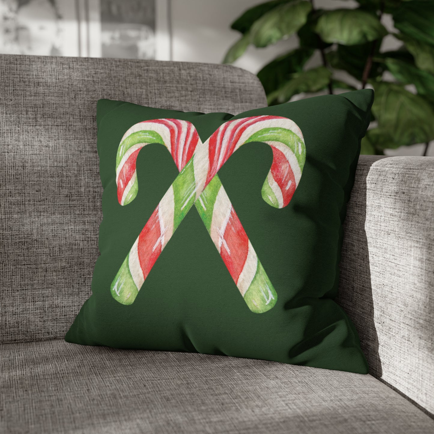 Candy Canes Christmas Pillow Cover