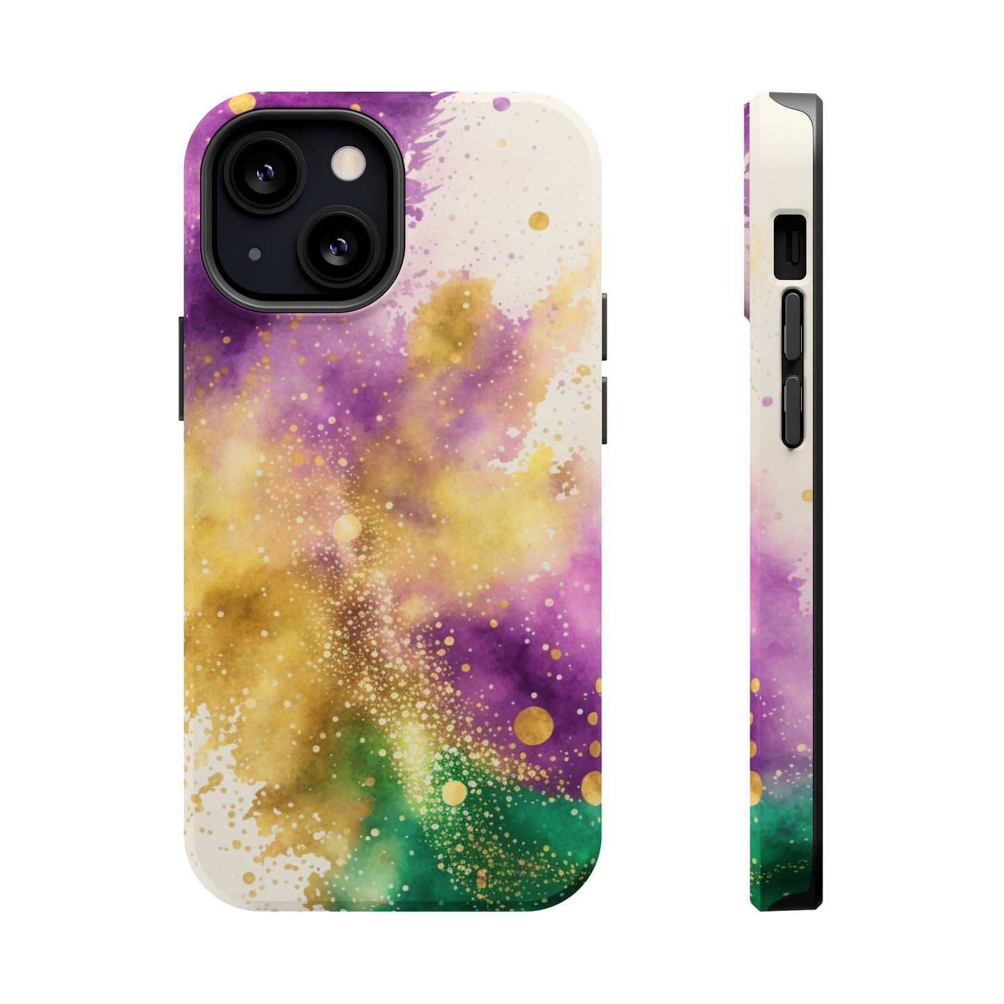 Mardi Gras Watercolor Print MagSafe Tough Case for iPhone